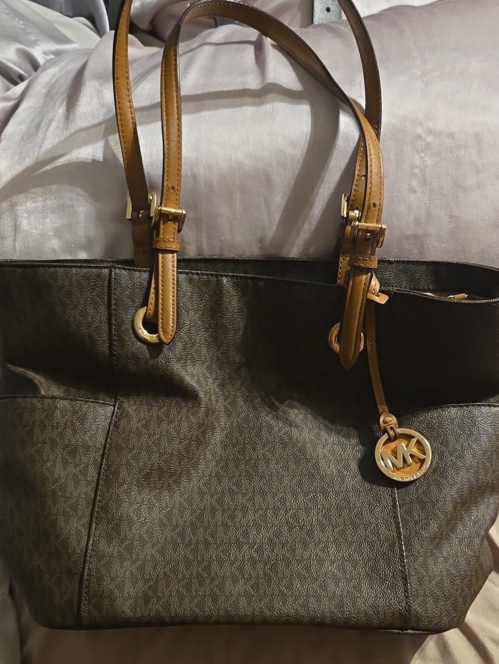 Michael Kors Jet Set Travel tote bag in brown monogram